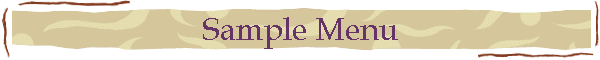 Sample Menu
